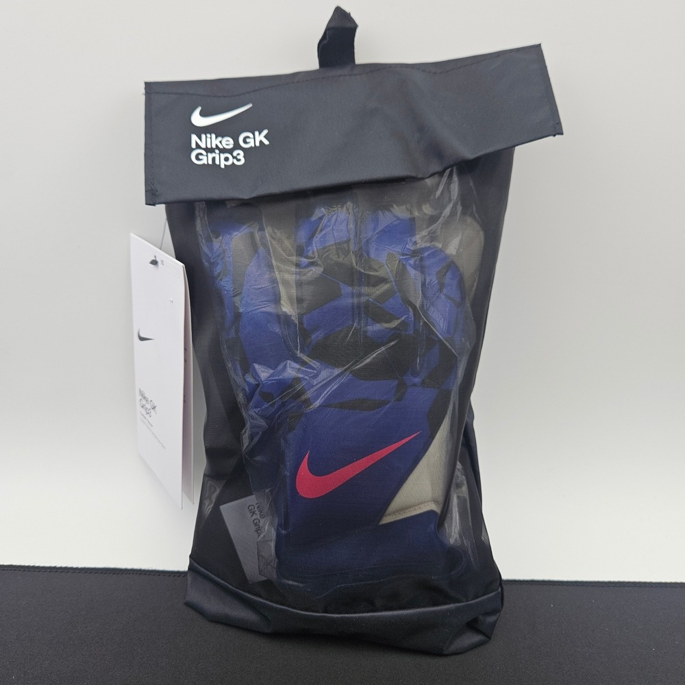 Nike‎ GK Grip3 Soccer Goalkeeper Gloves Blue Black Pink HQ0256-458 Mens Size 10